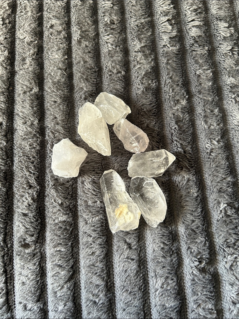 Clear Quartz Crystal Set - Natural Clear Stones